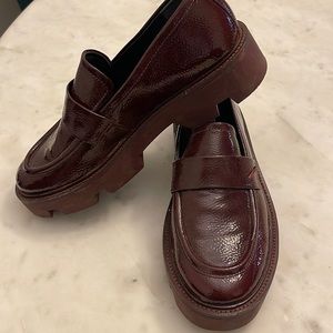 Franco Sarto Ream Women's Flats Oxfords Lug Bordeaux Size 8